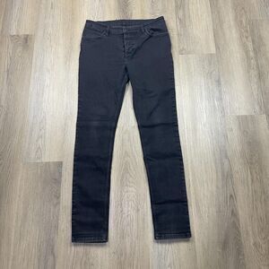 Ksubi Jeans Mens 34 Black Skinny Slim Fit Stretch Denim 5 Pocket Zip Fly Cross